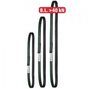 Buclă de ancorare 35 cm lățime, culoarea negru, Vertiqual ANILLO, L=60 cm