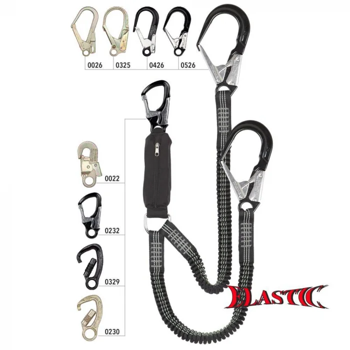 Mijloc de legatură cu două capete, absorbitor energie, Vertiqual MAGNUM TWIN, L=1.5 metri, d=12 mm