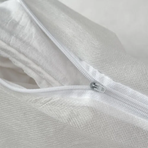 Set lenjerie de pat de unica folosinta PP 40 g/mp, culoarea alb, cearceaf, husa pilota, fata perna