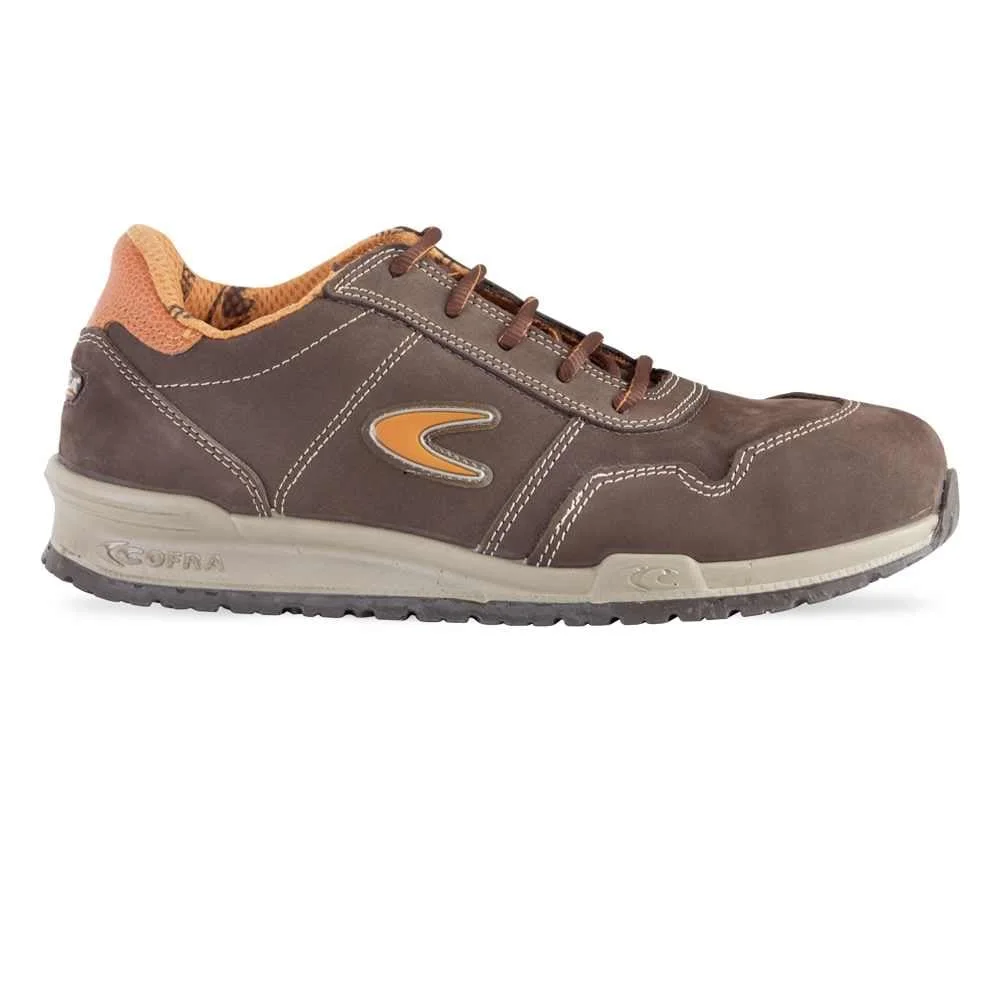 Pantofi de protectie Yashin S3, cu bombeu din aluminiu si lamela, culoarea maro
