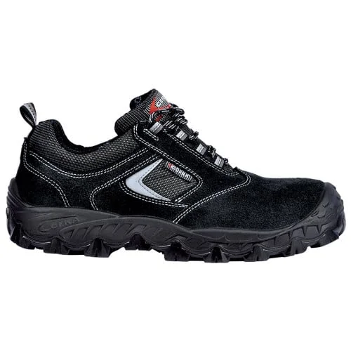 Pantofi de protectie Cofra New Suez S1P, cu bombeu fibra sticla si lamela, culoarea negru