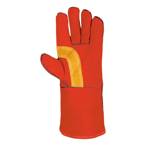 Manusi de protectie sudura Renania Welder 1801K NEW, culoarea roșu, piele spalt bovina, ata kevlar