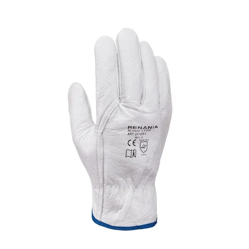 Manusi de protectie Renania Driver, culoarea alb, piele spalt bovina integral