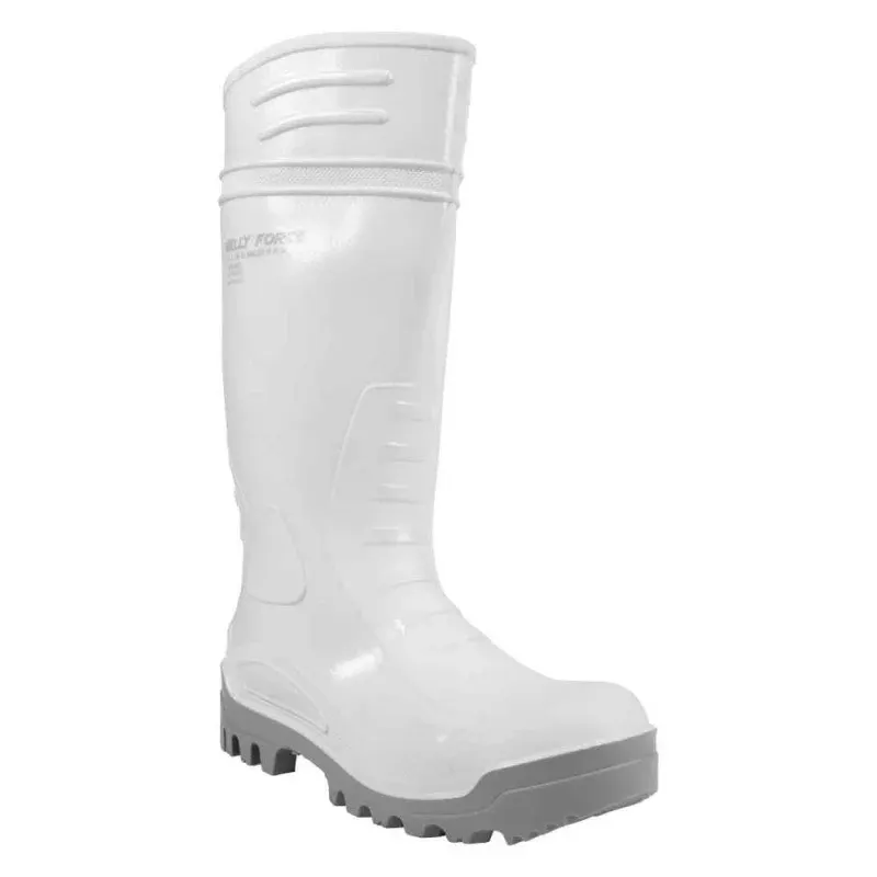 Cizme de protecție cu bombeu metalic, impermeabile, Welly A704-9057, FO S4 SR, culoarea alb