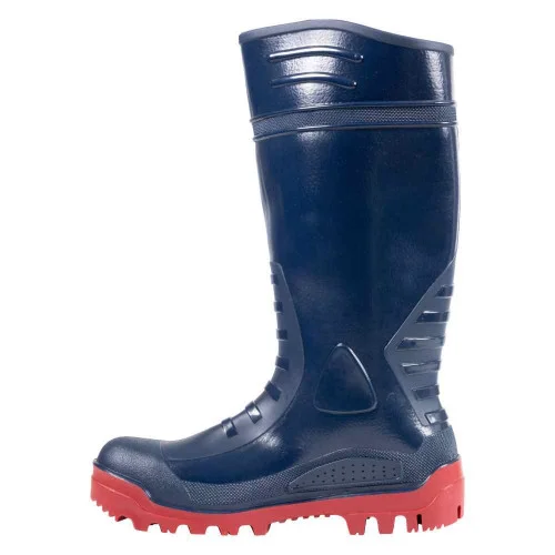 Cizme bleumarin de protectie cu bombeu metalic și lamelă, S5 SR FO Welly Force 812