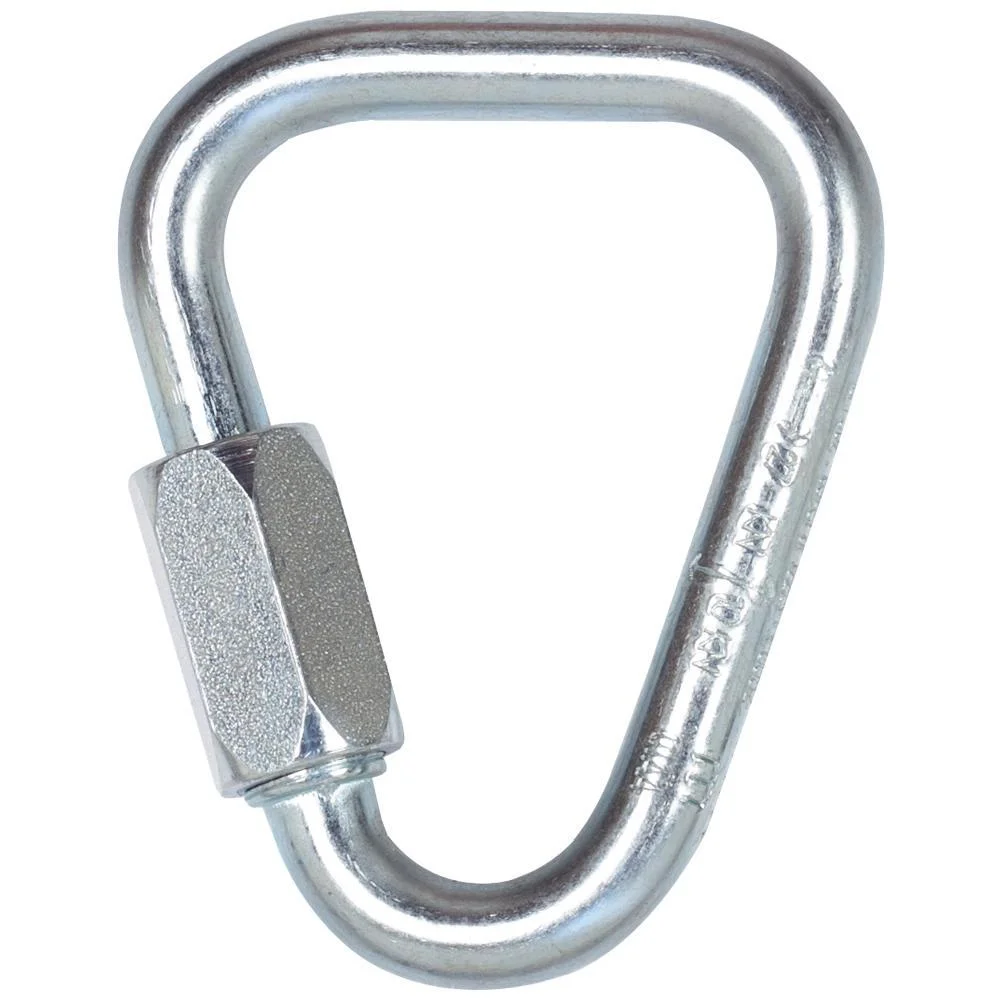 Carabiniera din otel Vertiqual DELTA, culoarea gri - 27 kN, 88g, 73/56 mm