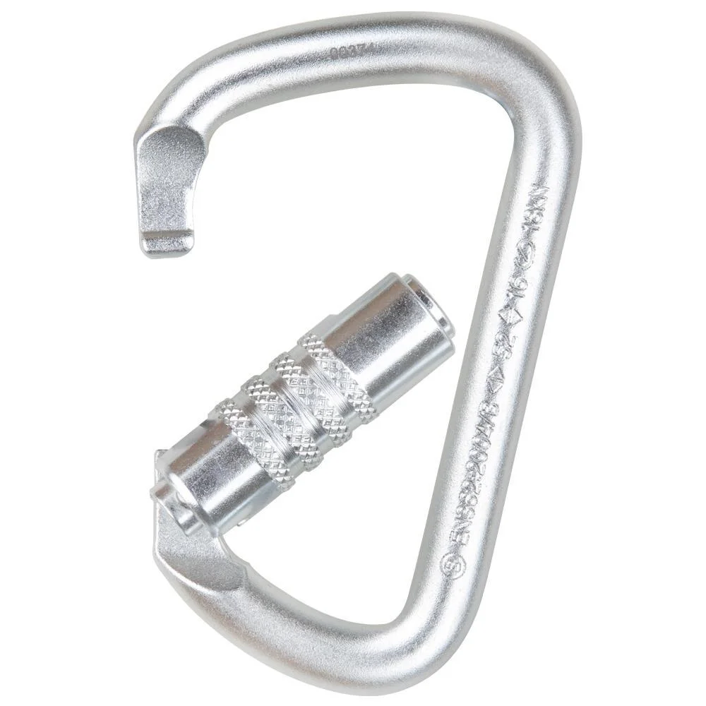 Carabiniera din otel Vertiqual MASSIVE, culoarea gri - 52 kN, 270g, 115/73 mm, alpinism utilitar