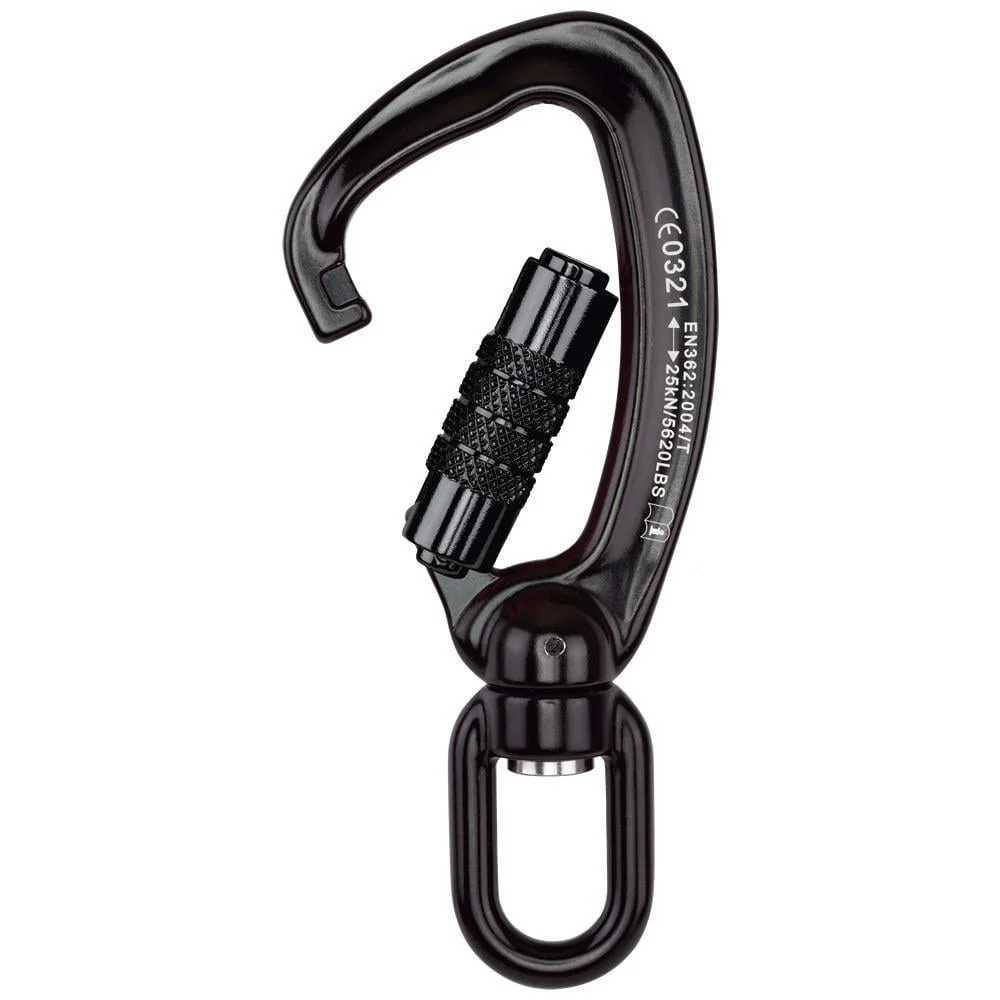 Carabiniera din aluminiu Vertiqual Nemo, culoarea negru, 25 kN, 170g, 180/76 mm
