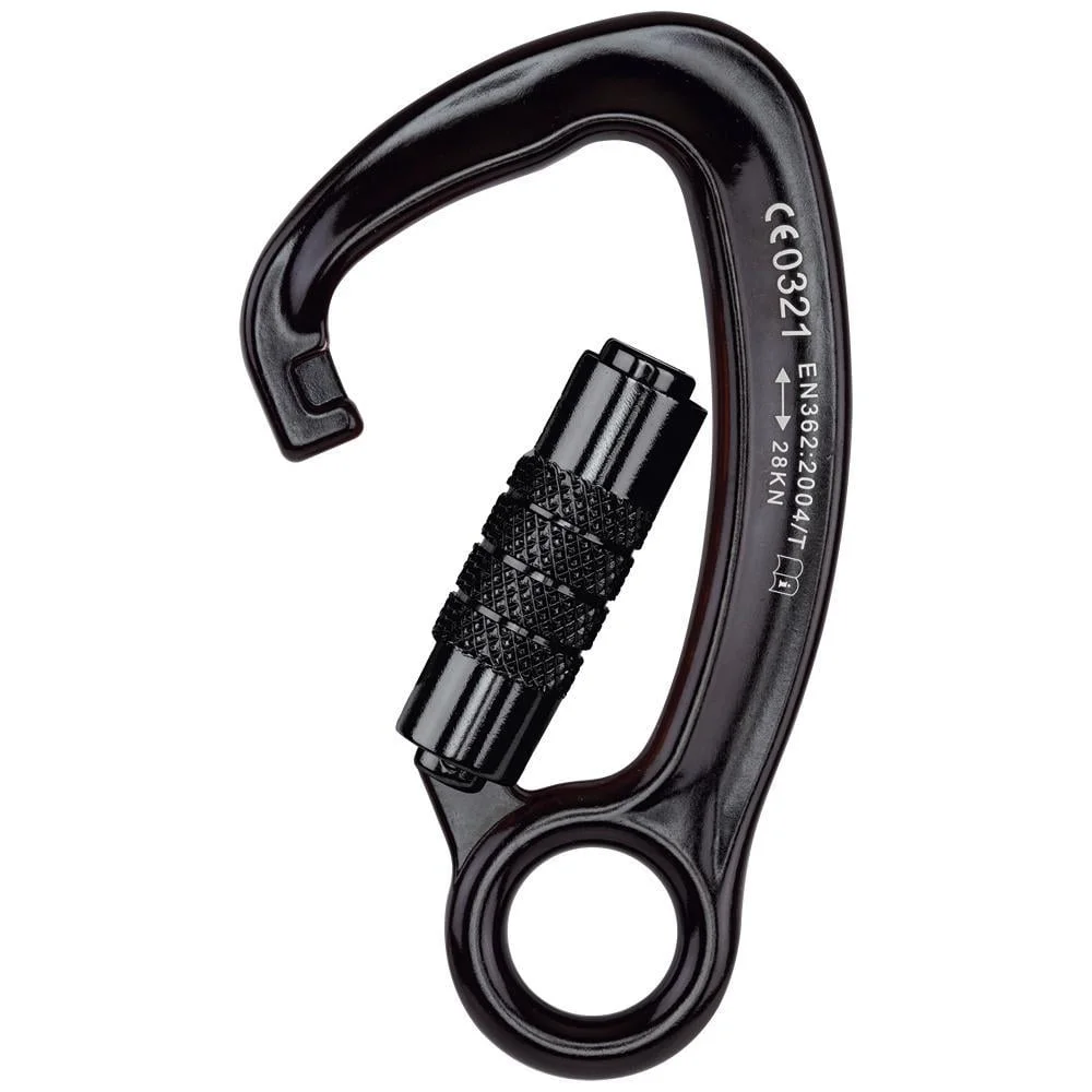 Carabiniera din aluminiu Vertiqual BLACKBURN, culoarea negru - 28 kN, 109g, 140/79 mm