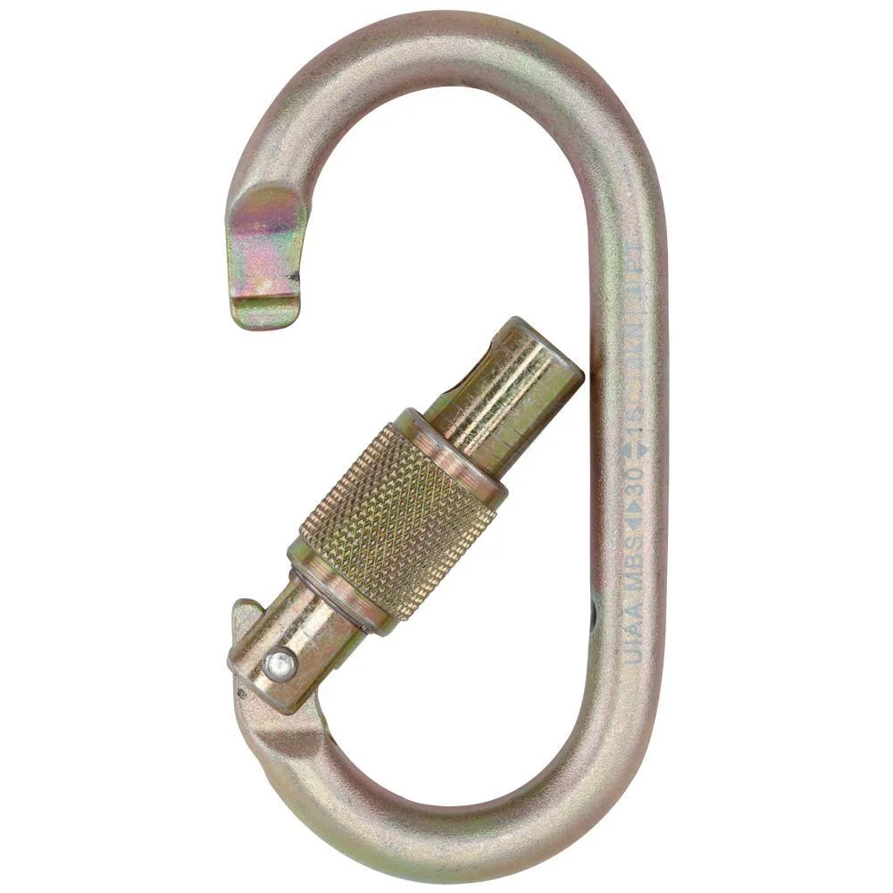 Carabiniera din otel Vertiqual COOK, culoarea gri - 30 kN, 179g, 107/57 mm