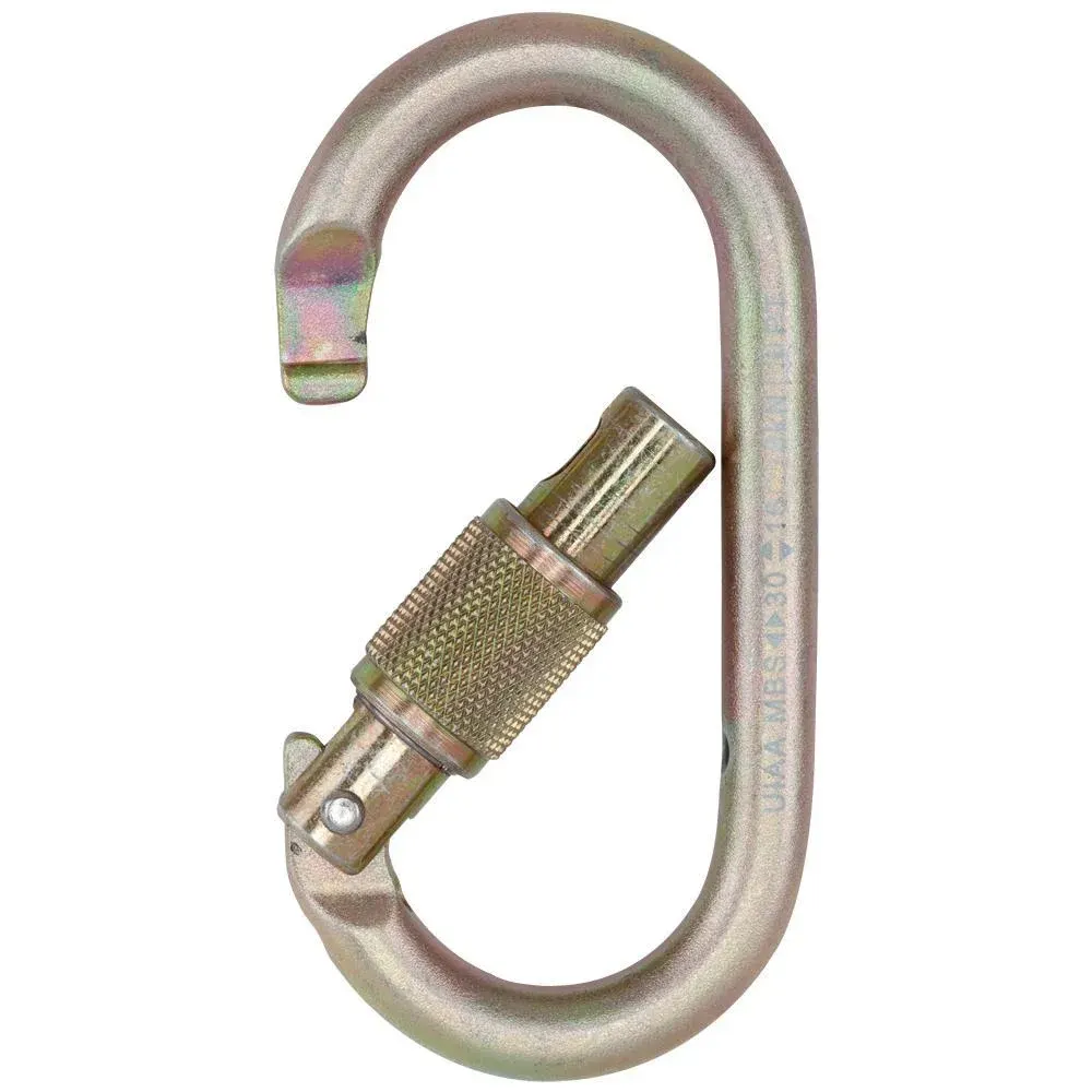 Carabiniera din otel Vertiqual COOK, culoarea gri - 30 kN, 179g, 107/57 mm