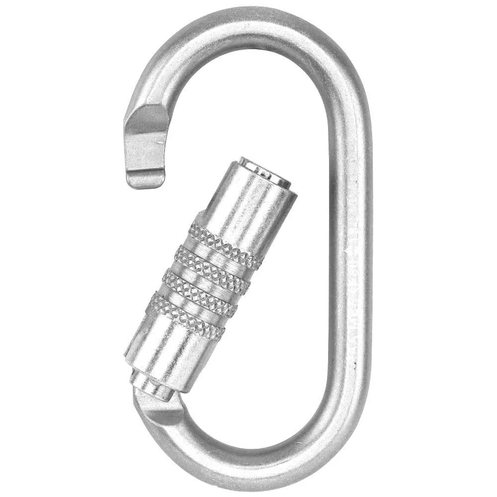 Carabiniera din otel Vertiqual KEA, culoarea gri - 30 kN, 198g, 107/57 mm