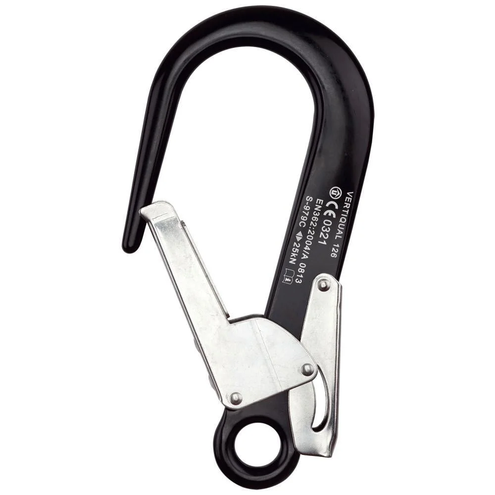 Carabiniera din aluminiu Vertiqual FUJI SAN, culoarea negru - 25 kN, 475g, 237/115 mm