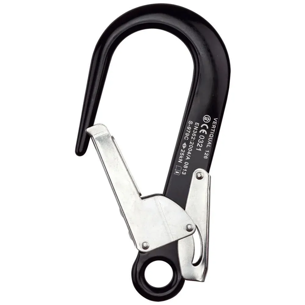 Carabiniera din aluminiu Vertiqual FUJI SAN, culoarea negru - 25 kN, 475g, 237/115 mm