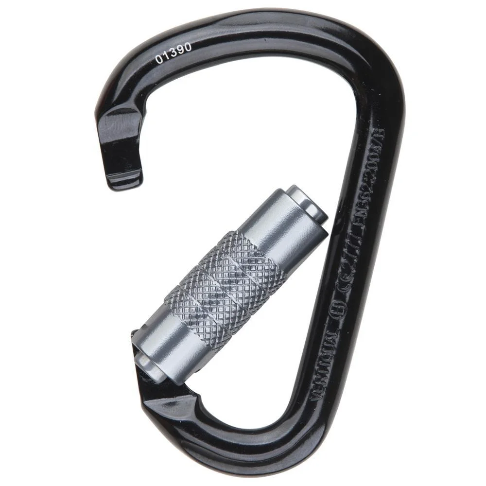 Carabiniera din otel Vertiqual EVOQUE, culoarea negru - 24 kN, 95g, 114/73 mm