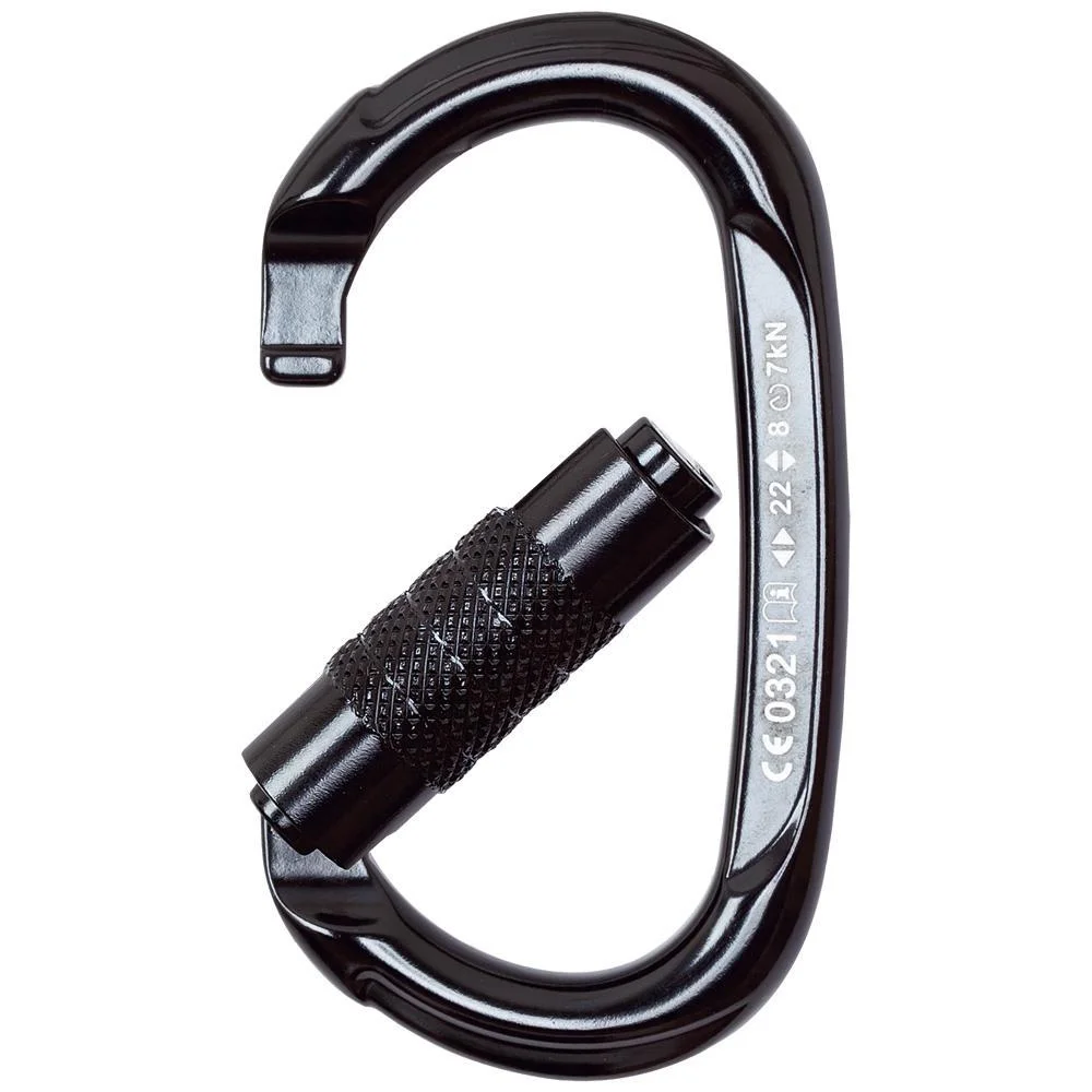 Carabiniera din aluminiu Vertiqual Aiko, culoarea negru - 22 kN, 86g, 110/61 mm, alpinism utilitar