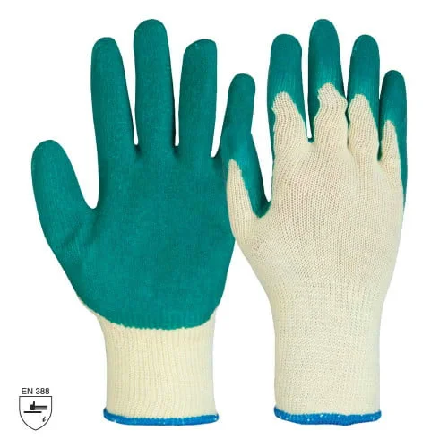 Manusi de protectie mecanica Special grip, culoarea verde, cat. 2, impregnate cu latex
