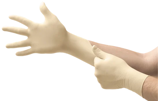 Manusi latex de unica utilizare nepudrate, culoarea alb, 100buc/cutie, Ansell MicroFlex