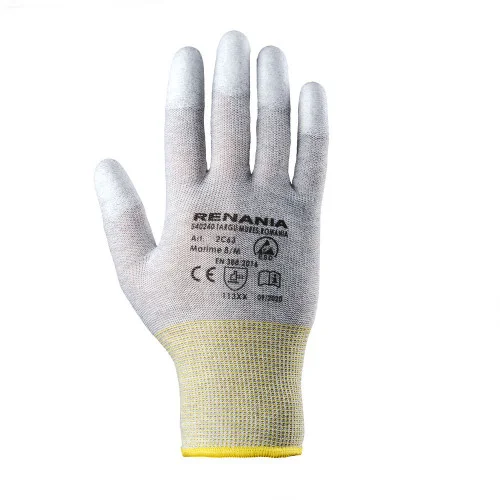 Manusi de protectie Renania ESD, culoarea gri, impregnate in poliuretan
