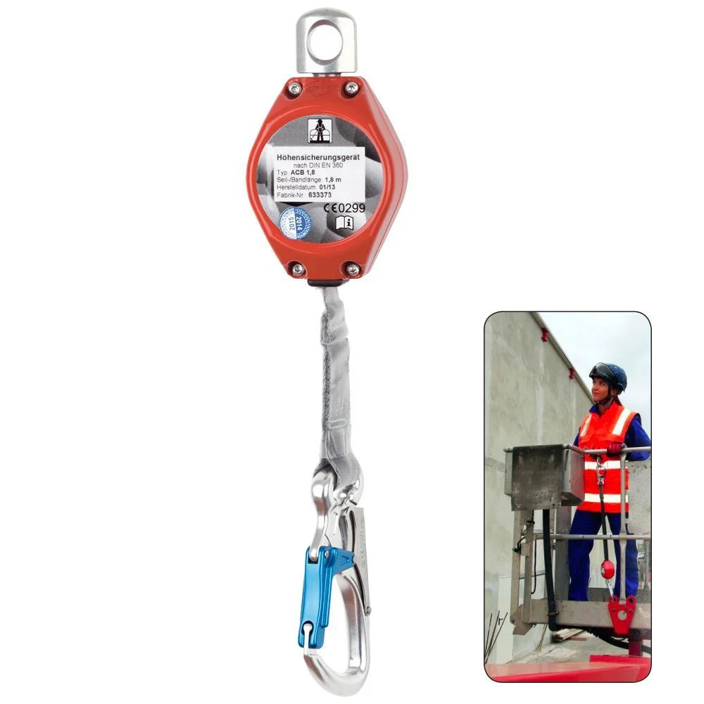 Opritor de cadere Vertiqual Nacelle, culoarea multicolor, cu chinga retractabila