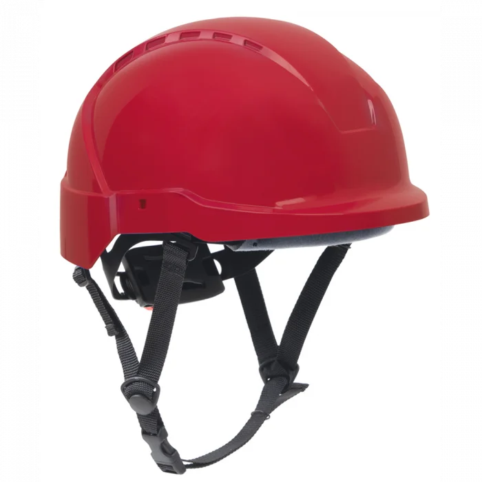 Cască de protecție alpinism utilitar Vertiqual ATRA, culoarea roșu, lucru la inaltime, protectie electrica