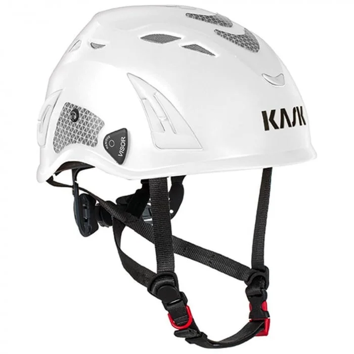 Cască de protectie alpinism reflectorizantă, culoarea roșu, lucru la inlatime, Vertiqual SUPERPLASMA PL HI VIZ