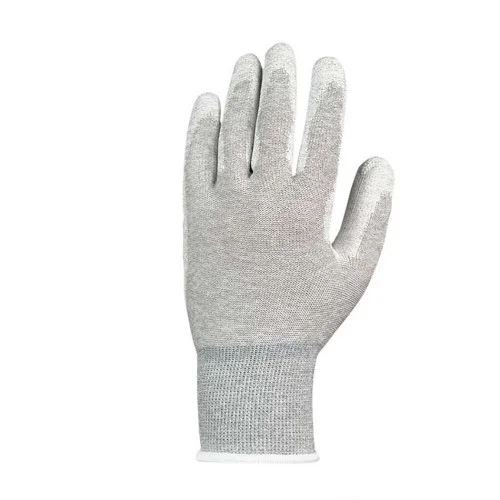Manusi de protectie statica Renania cat. II ESD, culoarea gri, impregnate in poliuretan, set 10 perechi