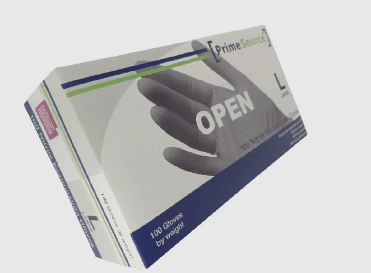 Mănuși de unică folosință din latex, rezistente la substanțe chimice și uleiuri, PrimeSource negre bucati Prime, culoarea negru
