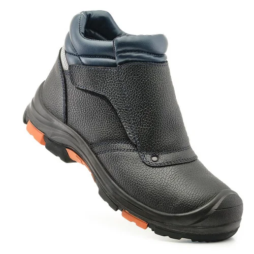 Bocanci de protectie sudura cu bombeu metalic si lamela, New Weldstar S3, culoarea negru