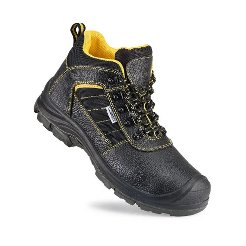 Bocanci de protectie New Hunan S1P, cu bombeu metalic si lamela, culoarea negru