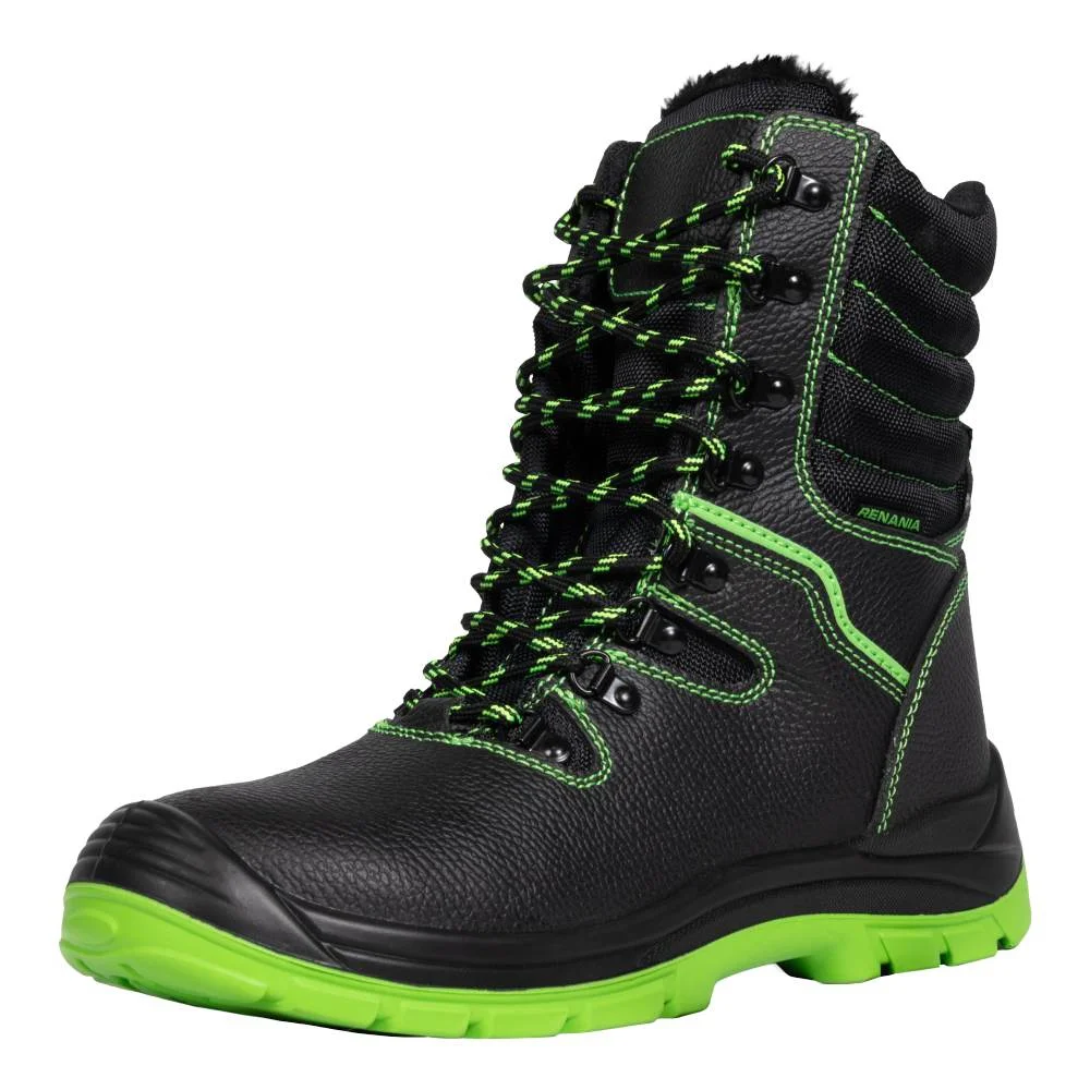 Bocanci imblaniti cu bombeu si lamela de protectie, New Jilin S1P CI, culoarea negru