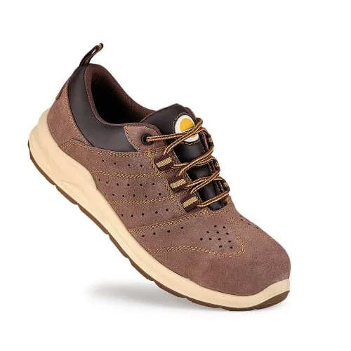 Pantofi de protectie cu bombeu compozit si lamela S1P, New Dakar, culoarea maro