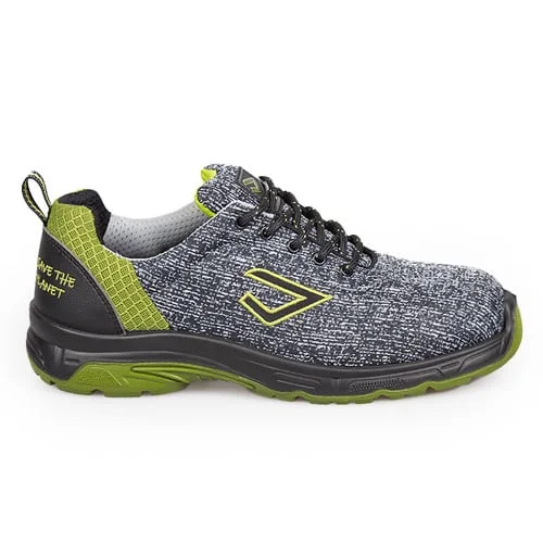 Pantofi de protectie cu bombeu si lamela S1P, Eco Grey, culoarea gri