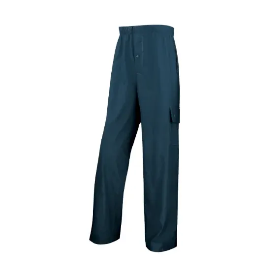 Pantaloni de ploaie impermeabili cu membrana din PVC/PU, culoarea bleumarin - Delta Plus