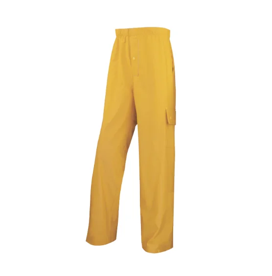 Pantaloni de ploaie impermeabili cu membrana din PVC/PU, culoarea galben - Delta Plus