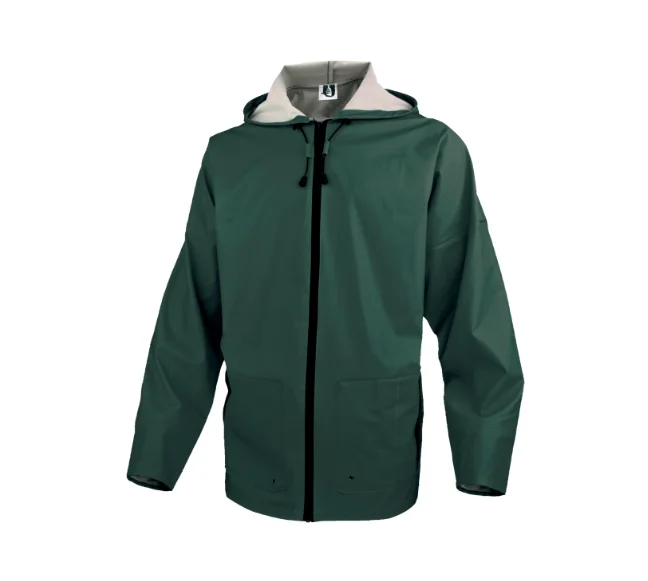 Jacheta de ploaie din PVC/PU, impermeabila si respirabila, 850VES, culoarea verde - Delta Plus