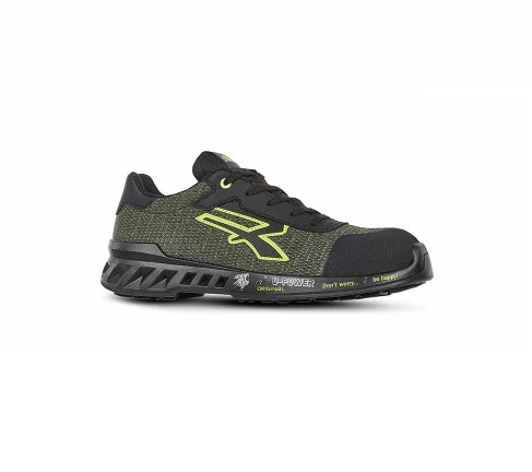 Pantofi de protectie cu bombeu aluminiu si lamela, S1P ESD Robin U-Power, culoarea negru