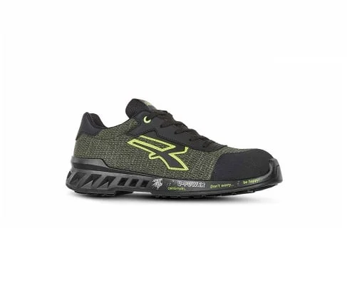 Pantofi de protectie cu bombeu aluminiu si lamela, S1P ESD Robin U-Power, culoarea negru