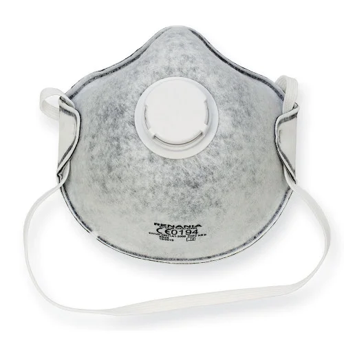Masca de protectie cu supapa si filtru de carbon, culoarea gri, Renania FFP2