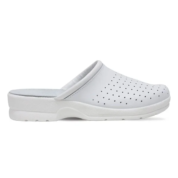 Saboti de lucru albi GoldenFit Marbella