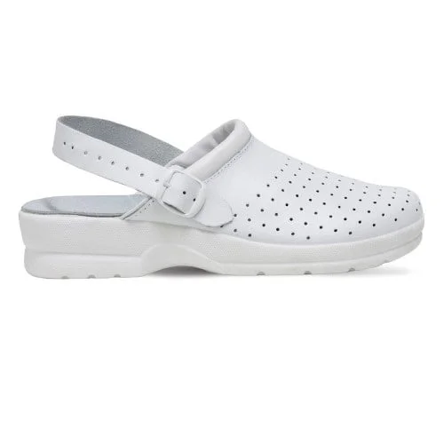 Saboti de lucru albi cu bareta Goldenfit Adria