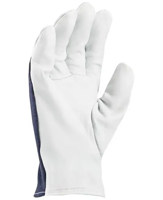 Manusi de protectie din piele de capra Pony gri/bleumarin 1X21X