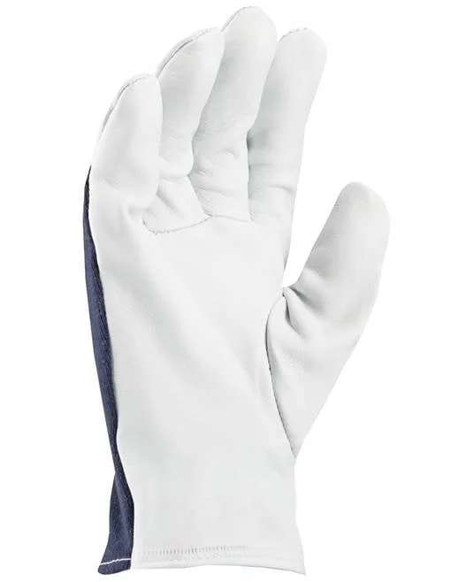 Manusi de protectie din piele de capra Pony gri/bleumarin 1X21X