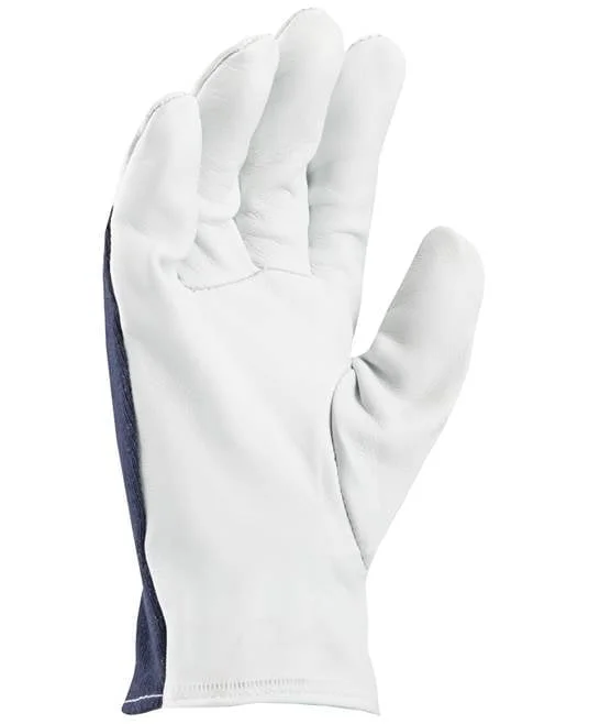 Manusi de protectie din piele de capra Pony gri/bleumarin 1X21X