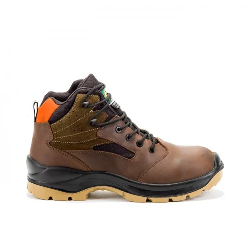 Bocanci de protectie Hydra S3, cu bombeu din compozit si lamela, culoarea negru maro