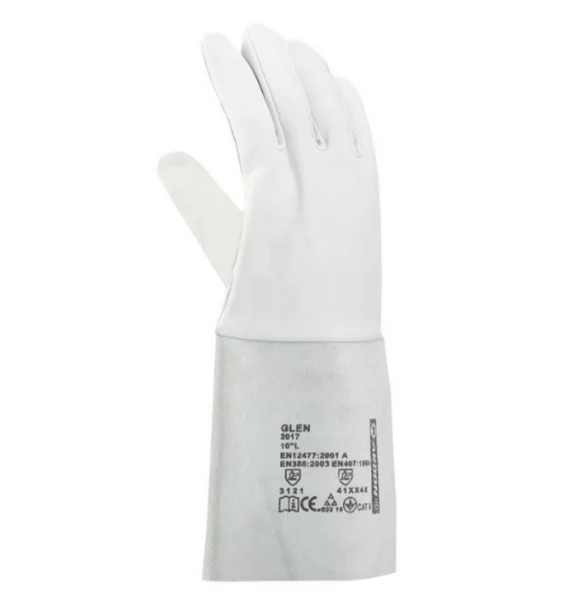 Manusi protectie sudori piele capra, culoarea alb, 35cm, Ardon GLEN