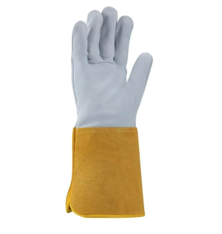 Manusi de protectie pentru sudori, culoarea gri, piele bovina, ata kevlar, 35cm, Ardon 4TIG