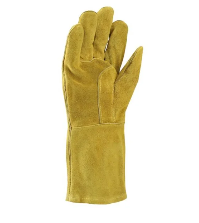 Manusi protectie sudura piele spalt bovina, culoarea galben, ata kevlar, 35cm, Ardon KIRK