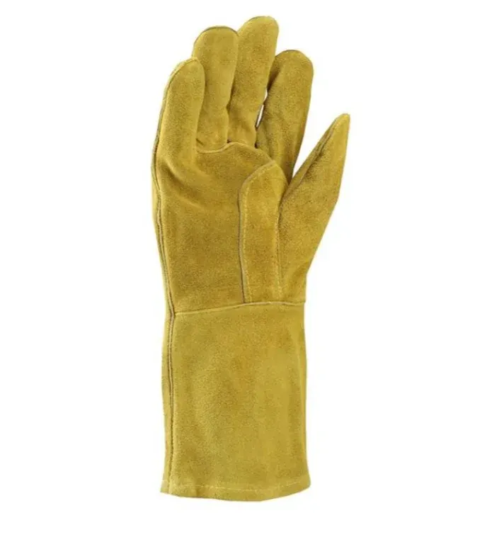 Manusi protectie sudura piele spalt bovina, culoarea galben, ata kevlar, 35cm, Ardon KIRK