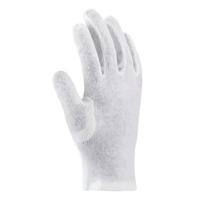 Mănuși de protecție tricotate din bumbac, rezistente la abraziune, Ardon KEVIN fin, culoarea alb